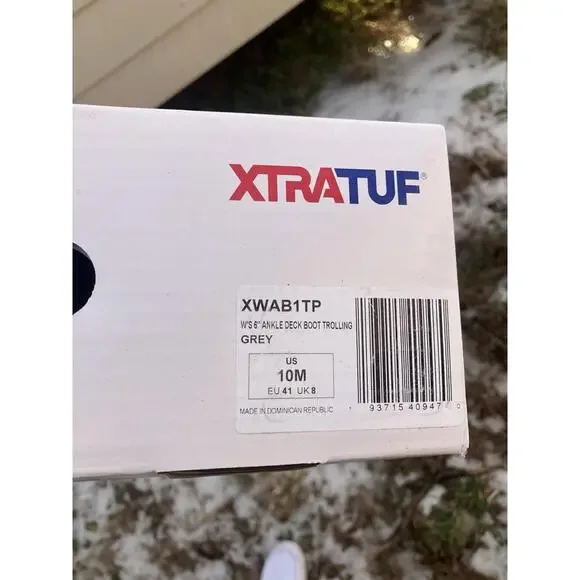 Xtratuf Women's 6" Gray Fleece Lined Ankle Deck Boots XWAB1TP Cold Weather Sz 10 - Picture 9 of 9